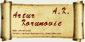 Artur Korunović vizit kartica